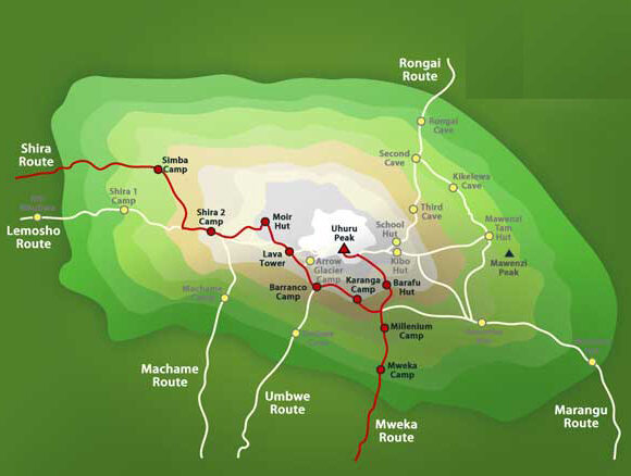 6 DAYS SHIRA ROUTE-MT KILIMANJARO TREKKING